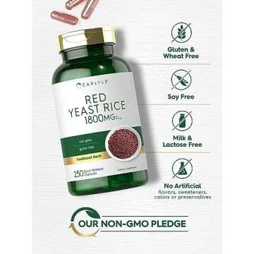 Carlyle Red Yeast Rice Capsules | Non-GMO Gluten Free