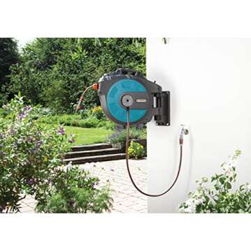 GARDENA Retractable Hose Reel 82-Feet With Convenient Hose Guide