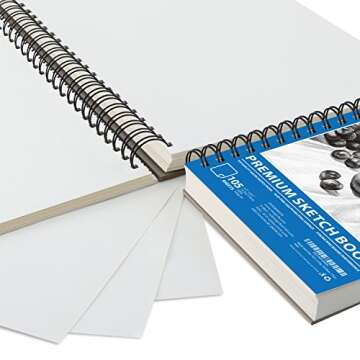 Sketch Books, Magicfly 3 Pack (5.5X8.5 inches, 105 Sheets Each) Spiral Bound Sketch Pads, Acid Free Drawing Pads for Kids, Adults, Artists Sketching Drawing, Notebooks