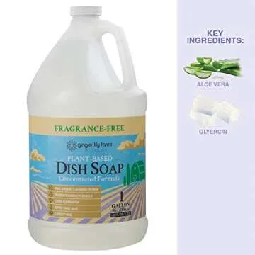 Eco-Friendly Ginger Lily Farms Dish Soap - 1 Gallon Refill