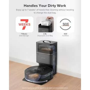 roborock Q5 Pro+ Robot Vacuum and Mop, Self-Emptying, 5500 Pa Max Suction, DuoRoller Brush, Hands-Fr...