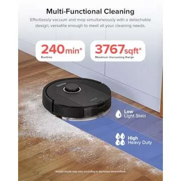 roborock Q5 Pro+ Robot Vacuum and Mop, Self-Emptying, 5500 Pa Max Suction, DuoRoller Brush, Hands-Free Cleaning for up to 7 Weeks, Precise Navigation, Perfect for Hard Floors, Carpets, and Pet Hair