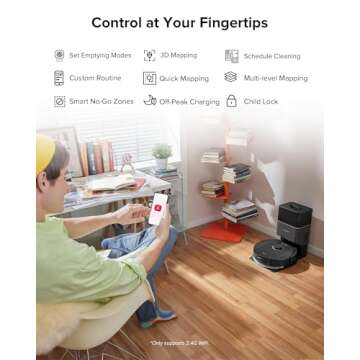 roborock Q5 Pro+ Robot Vacuum and Mop, Self-Emptying, 5500 Pa Max Suction, DuoRoller Brush, Hands-Free Cleaning for up to 7 Weeks, Precise Navigation, Perfect for Hard Floors, Carpets, and Pet Hair