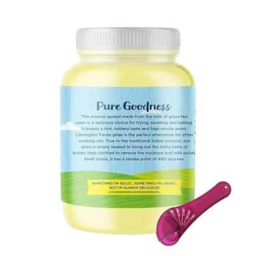 USA World Pioneer Farms Organic Ghee Butter, 54oz - Lactose-Free, Gluten-Free, Keto-Friendly Cooking...