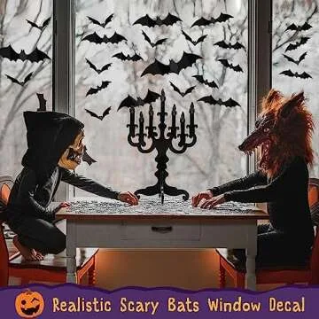 120PCS Bats Wall Decor for Spooky Halloween Theme