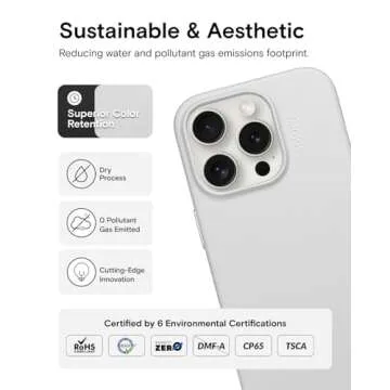 MOFT Designed for iPhone 14 Pro Case, MOVAS Vegan Leather Soft & Smooth & Anti-Scratch Protective Phone Case, Compatible with MagSafe, Fine Fiber Lining, Lifted Camera Ring, Misty Cove