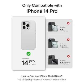 MOFT Designed for iPhone 14 Pro Case, MOVAS Vegan Leather Soft & Smooth & Anti-Scratch Protective Phone Case, Compatible with MagSafe, Fine Fiber Lining, Lifted Camera Ring, Misty Cove