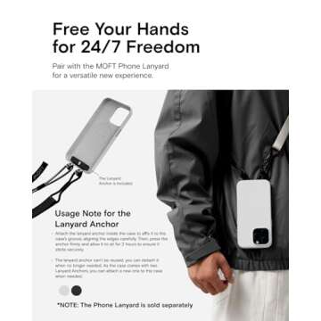 MOFT Designed for iPhone 14 Pro Case, MOVAS Vegan Leather Soft & Smooth & Anti-Scratch Protective Phone Case, Compatible with MagSafe, Fine Fiber Lining, Lifted Camera Ring, Misty Cove