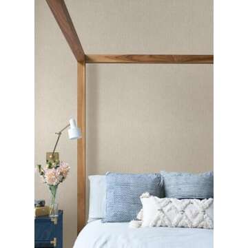 NuWallpaper Ashland Taupe Peel and Stick Wallpaper - Effortless Home Transformation