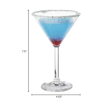 G.E.T. SW-1407-1-SAN-CL-EC Heavy-Duty Shatteproof Plastic Martini Glasses, 10 Ounce, Clear (Set of 4)