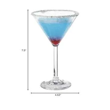G.E.T. SW-1407-1-SAN-CL-EC Heavy-Duty Shatteproof Plastic Martini Glasses, 10 Ounce, Clear (Set of 4)