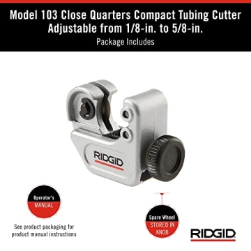 RIDGID 32975 Model 103 Tubing Cutter for Tight Spaces