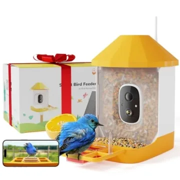 Dzees Smart Bird Feeder with Camera, 32G Card, AI Identify Birds Species, Capture Bird Video, Instan...