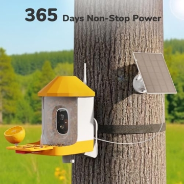 Dzees Smart Bird Feeder with Camera, 32G Card, AI Identify Birds Species, Capture Bird Video, Instant Notifications, Live View, Solar Powered, for Family, Ideal Gifts for Bird Lovers