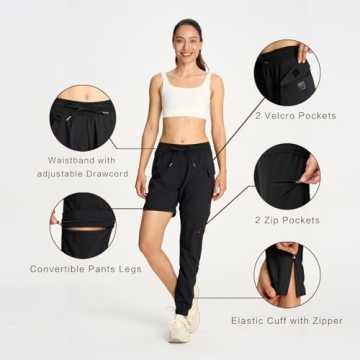 smawell Women's Lightweight Convertible Hiking Pants