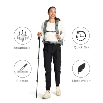 smawell Women's Lightweight Convertible Hiking Pants