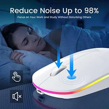 LODVIе Wireless RGB Backlit Mouse - Rechargeable & Quiet