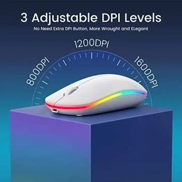 LODVIе Wireless RGB Backlit Mouse - Rechargeable & Quiet