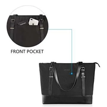 KROSER Stylish Laptop Tote Bag with USB Port 15.6 Inch