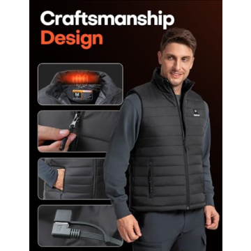 Soleilwear Heated Vest 9 Zones Rechargeable Warmth Gear