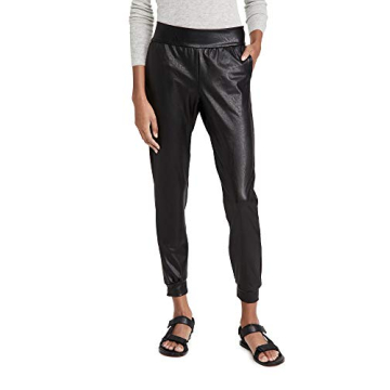 Stylish Commando Women's Faux Leather Jogger for Comfort