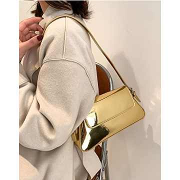 Trendy Sparkly Silver Hobo Bag Clutch for Parties