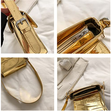 Trendy Sparkly Silver Hobo Bag Clutch for Parties