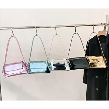 Trendy Sparkly Silver Hobo Bag Clutch for Parties