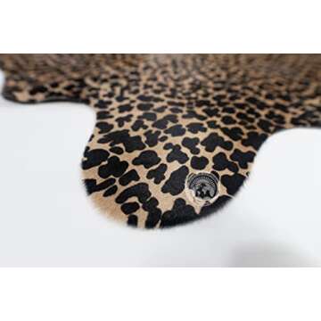 Luxurious Leopard Print Cowhide Rug for Modern Homes