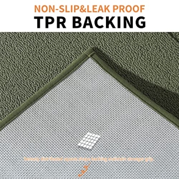 Non-Slip Washable Kitchen Rugs with TPR Backing - 2 Piece Set