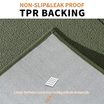 Non-Slip Washable Kitchen Rugs with TPR Backing - 2 Piece Set