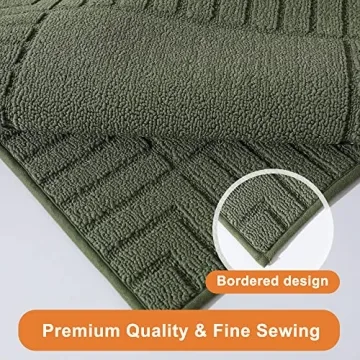 Non-Slip Washable Kitchen Rugs with TPR Backing - 2 Piece Set