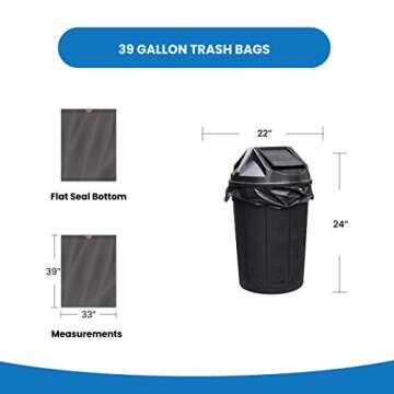 Reli. 39 Gallon Heavy Duty Trash Bags - 100 Count