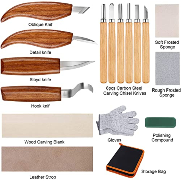 26-in-1 Wood Carving Kit for Beginners and Professionals