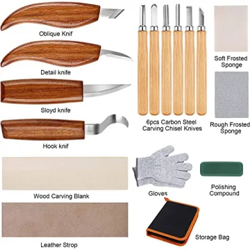 26-in-1 Wood Carving Kit for Beginners and Professionals
