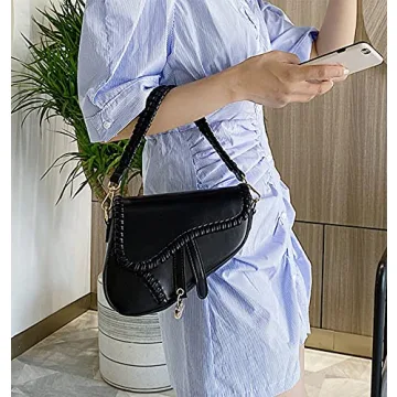 PURFANREE Women's Trendy Saddle Shoulder Bag - Versatile Chic