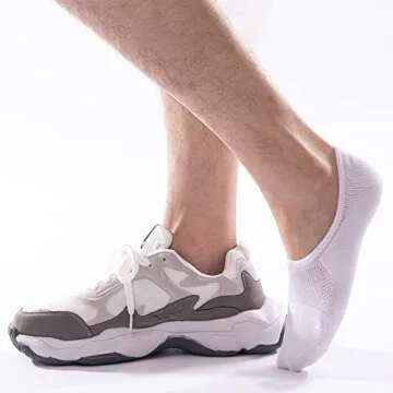 IDEGG No Show Socks Men Casual Athletic Non Slip Grip