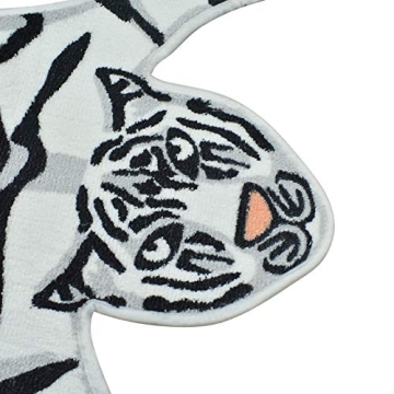ABREEZE Tiger Print Non-Slip Rug for Home Decor