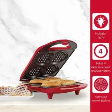Heart-Shaped Waffle Maker for Quick Delicious Treats