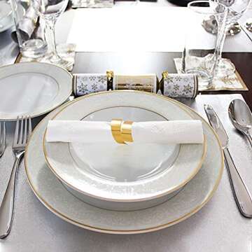 Elegant Gold Napkin Rings for Weddings and Parties