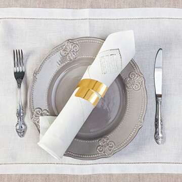 Elegant Gold Napkin Rings for Weddings and Parties