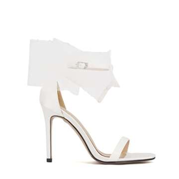 Keleimusi Wedding Sandals with Asymmetric Mesh Bows