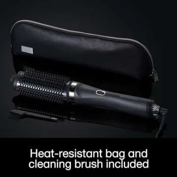 ghd Duet Blowdry-Hair Dryer Brush-Wet to Blow Dried with No Heat Damage, 3X More Volume, 24hr Long Lasting Results, Blow Dry with No Fizz, 50% More Shine - Black