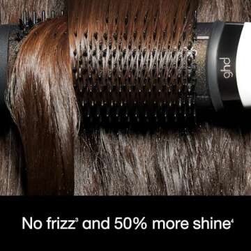ghd Duet Blowdry-Hair Dryer Brush-Wet to Blow Dried with No Heat Damage, 3X More Volume, 24hr Long Lasting Results, Blow Dry with No Fizz, 50% More Shine - Black