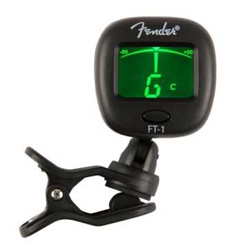 Fender FT-1 Professional Guitar Tuner Clip On, Stocking Stuffers, Guitar Accessories, with 1-Year Wa...