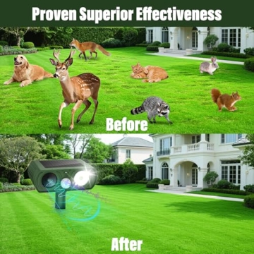 CKCOEO Solar Ultrasonic Animal Repellent for Effective Garden Safety