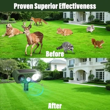 CKCOEO Solar Ultrasonic Animal Repellent for Effective Garden Safety