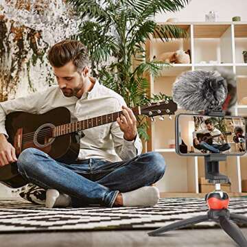EACHSHOT Smartphone Vlogging Kit with Microphone and Tripod