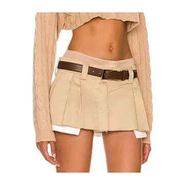 MISSACTIVER Women’s Trendy Low Waist Jeans Skirt Mini