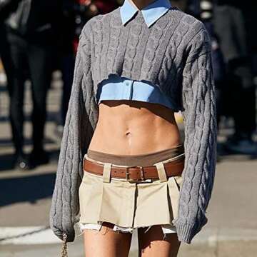 MISSACTIVER Women’s Trendy Low Waist Jeans Skirt Mini